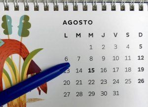 calendario de agosto