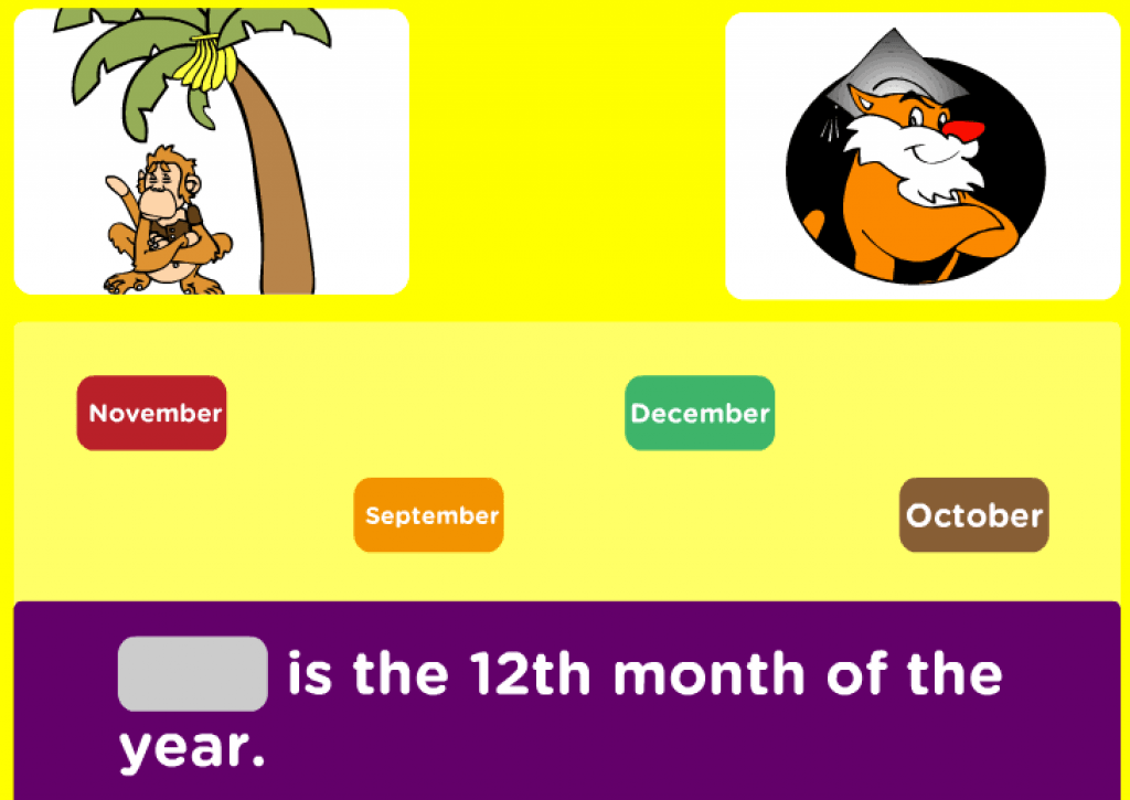 III Aprende los [ meses del año ] en inglés. Learn the months.