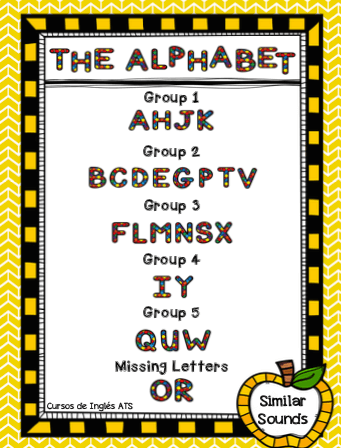 Practica el alfabeto: las letras están agrupadas por sonidos